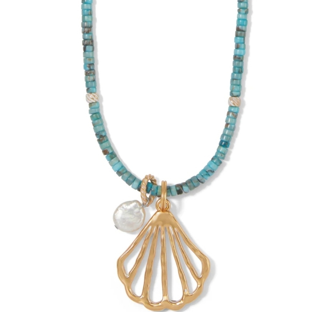 CALYPSO SHELL HEISHI NECKLACE